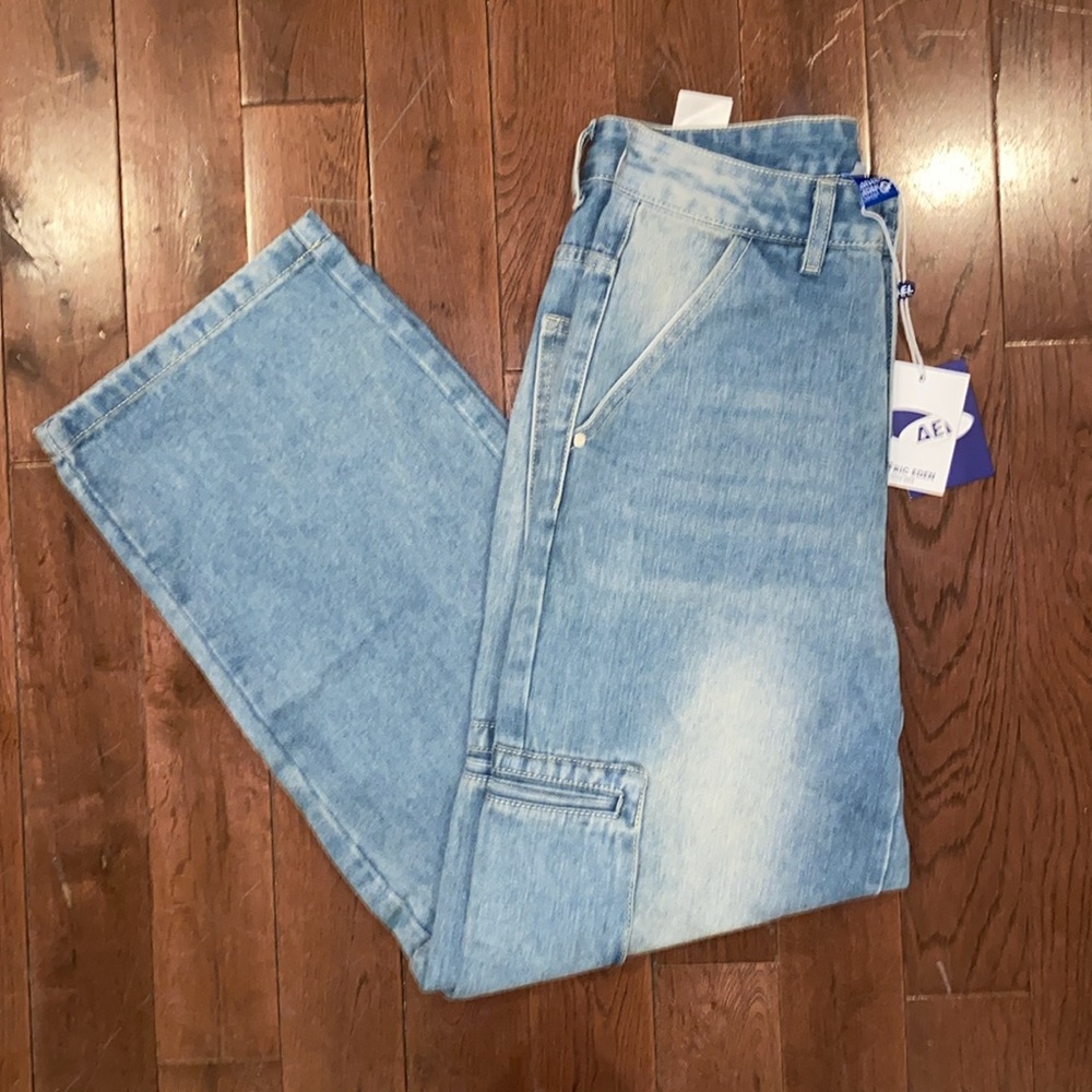 Denim Cargo Pants